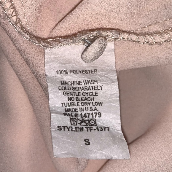 Veronica M. Cut Out Choker Style Blush Bell Sleeve Blouse - Picture 5 of 11